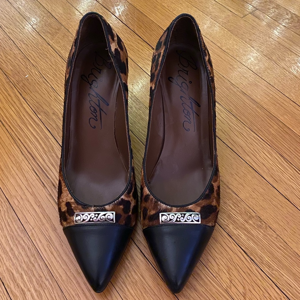 Brighton Yale Leopard Print Pumps